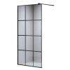 Sprchová zástěna Walk-in HYD-WI04 90 černá/transparent - bez vaničky