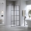 Sprchová zástěna Walk-in HYD-WI04 70 černá/transparent - bez vaničky