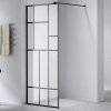 Sprchová zástěna Walk-in HYD-WI05 80 černá/transparent - bez vaničky