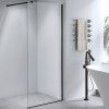 Sprchová zástěna Walk-in SH07C BL 90 černá - bez vaničky