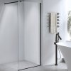 Sprchová zástěna Walk-in HYD-WI07 70 černá - bez vaničky