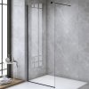 Sprchová zástěna Walk-in HYD-WI07 70 černá - bez vaničky