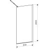 Sprchová zástěna Walk-in HYD-WI07 80 zlatá - bez vaničky