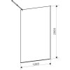 Sprchová zástěna Walk-in HYD-WI07 120 zlatá - bez vaničky