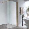 Sprchová zástěna Walk-in HYD-WI07 120 zlatá - bez vaničky