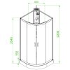 KABINA PRYSZNICOWA Z HYDROMASAZEM PUERTO 01C 100 100 CM 76474 1200