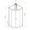 KABINA PRYSZNICOWA Z HYDROMASAZEM PUERTO 01B 90 90 CM 76457 1200