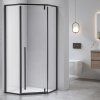Pětiúhelníkový sprchový kout BS07B 90x90 černá/transparent + vanička SXL07B BL černá