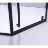 Pětiúhelníkový sprchový kout BS07A 80x80 černá/transparent + vanička ST07A BL černá