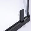 Pětiúhelníkový sprchový kout BS07A 80x80 černá/transparent + vanička ST07A BL černá