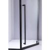 Pětiúhelníkový sprchový kout BS07A 80x80 černá/transparent + vanička ST07A BL černá