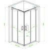 Čtvercový sprchový kout BL30B 90x90 černá/transparent + vanička ST02B bílá