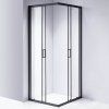 Čtvercový sprchový kout BL30B 90x90 černá/transparent + vanička RIKO černá