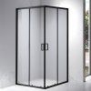 Čtvercový sprchový kout BL30B 90x90 černá/transparent + vanička DEKO černá