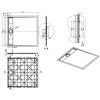 Čtvercový sprchový kout BL30B 90x90 černá/transparent + vanička DEKO černá
