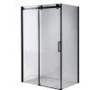 Obdélníkový sprchový kout BS14A 100x90 černý/transparent + vanička ST04A černá