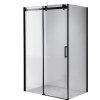Obdélníkový sprchový kout HYD-OK14 100x90 černý/transparent + vanička HYD-OSV-ST04A černá