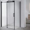 Obdélníkový sprchový kout BS14A 100x90 černý/transparent + vanička ST04A černá