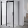 Obdélníkový sprchový kout HYD-OK14 100x90 černý/transparent + vanička HYD-OSV-ST04A černá