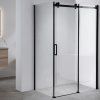 Obdélníkový sprchový kout BS14A 100x90 černý/transparent + vanička ST04A černá