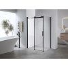 Obdélníkový sprchový kout BS14A 100x90 černý/transparent + vanička ST04A černá