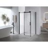 Obdélníkový sprchový kout HYD-OK14 100x90 černý/transparent + vanička HYD-OSV-ST04A černá