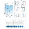 Obdélníkový sprchový kout KZ104C BL 120x90 černá/transparent + vanička ST04C BL černá