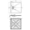 Čtvercový sprchový kout BL30B 90x90 černá/transparent + vanička JUKO šedá