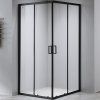 Čtvercový sprchový kout BL30B 90x90 černá/transparent + vanička JUKO šedá