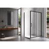 Obdélníkový sprchový kout KZ103B BL 110x80 černý/transparent + vanička ST03B BL černá