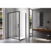 Obdélníkový sprchový kout KZ103B BL 110x80 černý/transparent + vanička ST03B BL černá