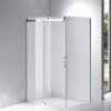 Obdélníkový sprchový kout HYD-OK203C 120x80 chrom/transparent + vanička HYD-OSV-ST03C černá