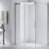 Obdélníkový sprchový kout HYD-OK203C 120x80 chrom/transparent + vanička HYD-OSV-ST03C černá