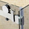 Obdélníkový sprchový kout HYD-OK203C 120x80 chrom/transparent + vanička HYD-OSV-ST03C černá