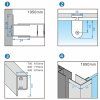 Čtvercový sprchový kout KZ1390B BL 90x90 černý/transparent + vanička RIKO BL černá