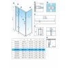 Čtvercový sprchový kout HYD-SK90B 90x90 chrom/transparent + vanička HYD-SSV-RIKO černá
