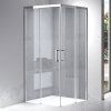 Čtvercový sprchový kout KZ90B 90x90 chrom/transparent + vanička RIKO BL černá