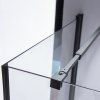 Čtvercový sprchový kout BS04B 90x90 černá/transparent + vanička RIKO BL černá