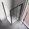 Čtvercový sprchový kout HYD-SK04C 90x90 černá/transparent + vanička HYD-SSV-SSV-RIKO černá
