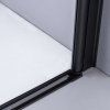Čtvercový sprchový kout BS05B 90x90 černá/transparent + vanička RIKO BL černá