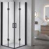 Čtvercový sprchový kout HYD-SK05B 90x90 černá/transparent + vanička HYD-SSV-RIKO černá