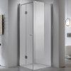 Čtvercový sprchový kout KZ1180B 90x90 chrom/transparent + vanička RIKO BL černá