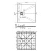 Čtvercový sprchový kout HYD-SK08C 90x90 zlatý/transparent + vanička HYD-SSV-RIKO černá