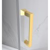 Čtvercový sprchový kout HYD-SK08C 90x90 zlatý/transparent + vanička HYD-SSV-RIKO černá