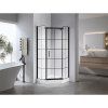 Pětiúhelníkový sprchový kout BS06B 90x90 černá/transparent + vanička SXL07B BL černá