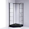 Pětiúhelníkový sprchový kout BS06B 90x90 černá/transparent + vanička SXL07B BL černá