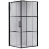 Čtvercový sprchový kout BS13B 90x90 černý/transparent + vanička RIKO BL černá