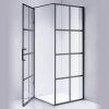 Čtvercový sprchový kout BS10A 80x80 černá/transparent + vanička SXL02A BL černá