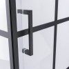 Čtvercový sprchový kout BS10A 80x80 černá/transparent + vanička SXL02A BL černá