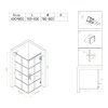 Čtvercový sprchový kout BS10A 80x80 černá/transparent + vanička SXL02A BL černá
